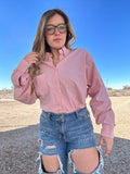 Pink plaid vintage button up