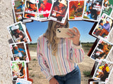 Vintage button up shirt pastels