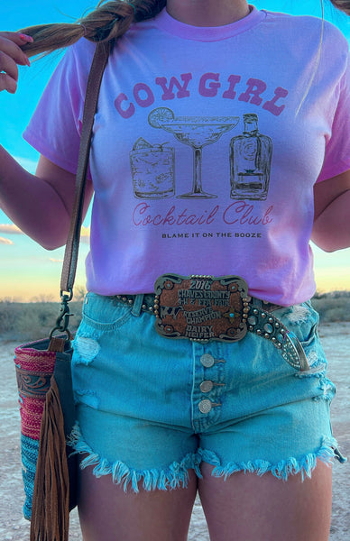 Cowgirl cocktail club tee