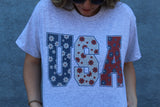 USA floral tee