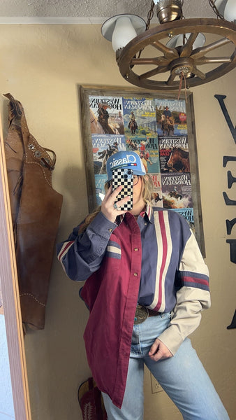 Vintage XL red lodge button up