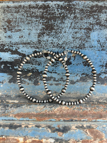 Navajo pearl hoops