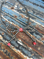 Ruby bow necklace