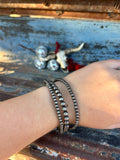 Triple layered Navajo pearl bracelet