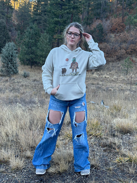 Roped ragged hoodie