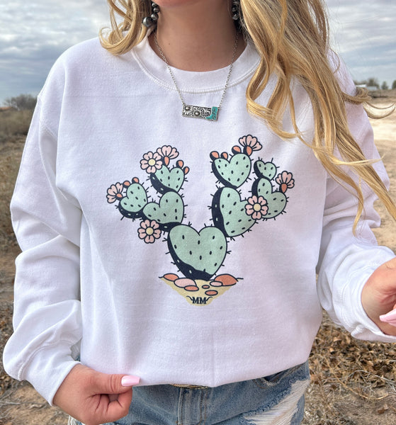 Heart cactus sweater