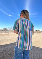 dark stripes vintage button up (XXL)