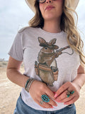 Youth cowboy bunny hunting tee