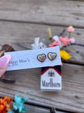 Concho heart studs