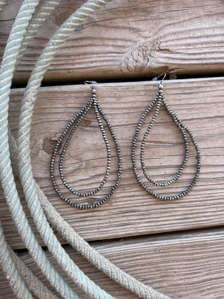 Double teardrop earrings