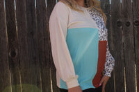 Cheetah block long sleeve