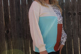 Cheetah block long sleeve