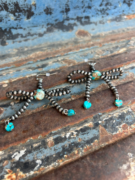 Navajo pearl Bow earrings
