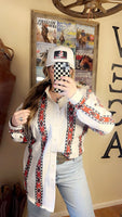 XL White/red vintage wrangler button up