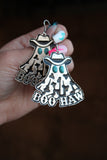 Boo Haw cowboy ghost earrings