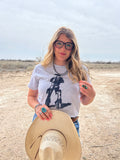 The man in chaps tee