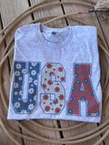 USA floral tee