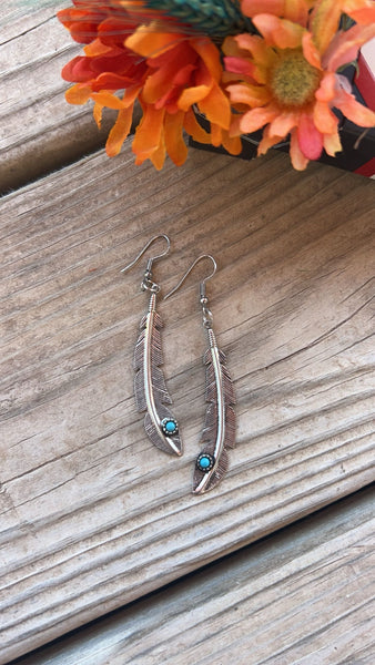 Feathered earrings