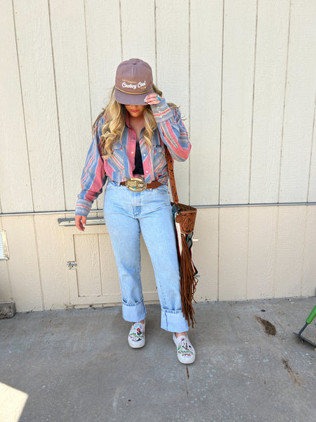 Vintage pearl snap shirt
