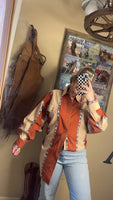 Vintage tan button up wrangler XXL
