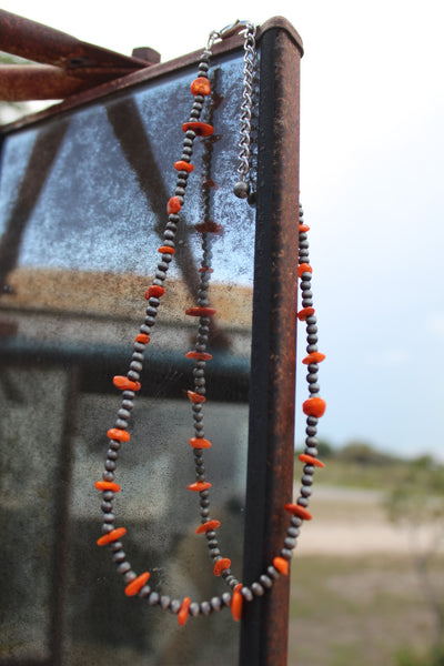 Sooner chip Navajo necklace