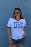 USA rockstar ringer tee