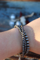 Triple layered Navajo pearl bracelet