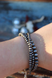 Triple layered Navajo pearl bracelet