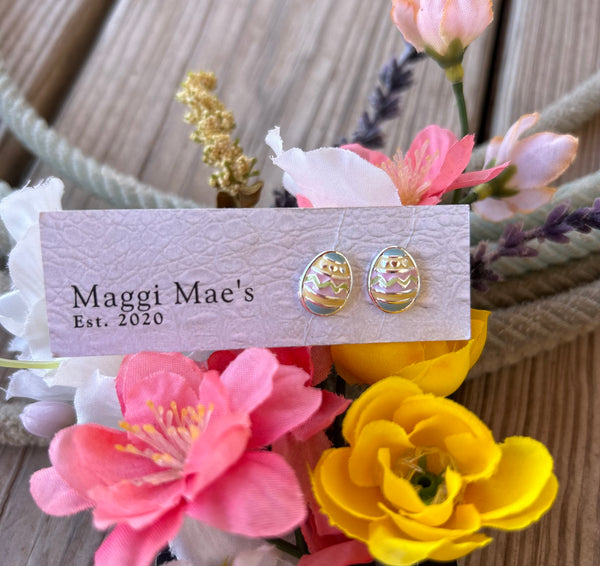 Easter egg stud earrings