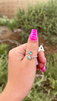 Genuine turquoise wrap ring