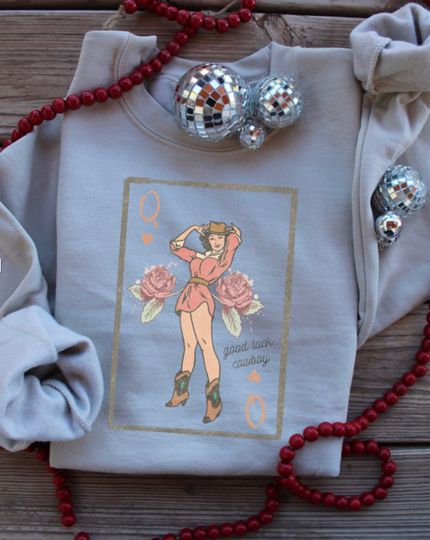 Good luck cowboy sweater