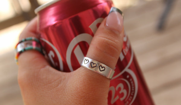 Heart  stamped ring