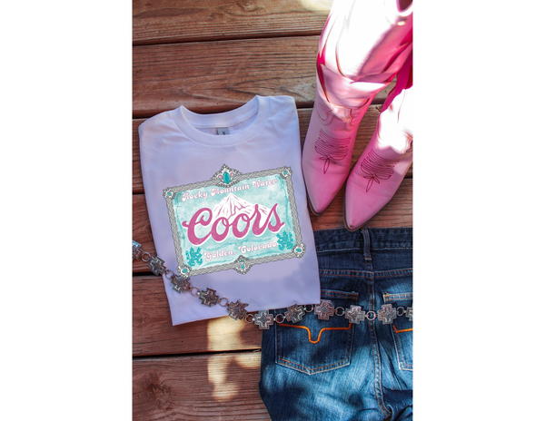 Turq. Coors tee