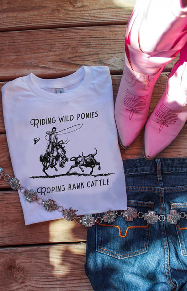 Riding wild ponies tee